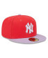 Men's Red, Lavender New York Yankees Spring Color Two-Tone 59FIFTY Fitted Hat