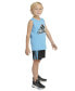 Little & Toddler Boys Sleeveless Logo Tank & Elastic-Waistband 3-Stripe Shorts, 2 Piece Set