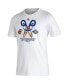 Men's White Kansas Jayhawks 2022 NCAA Men's Basketball Tournament March Madness Final Four Locker Room T-shirt