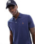 Polo Ralph Lauren icon logo pima cotton polo slim fit in navy marl