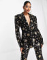 ASOS DESIGN star sequin blazer in black