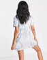 Puma marble print babydoll dress in blue - exclusive to ASOS