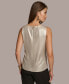 Donna Karan Women's Sleeveless Metallic Blouse