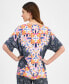 Women's Short-Sleeve Printed Dolman-Sleeve Top, Created for Macy's