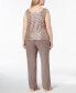 3-Pc. Plus Size Sequined Lace Pantsuit & Shell