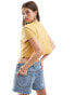 Superdry Slouchy cropped t-shirt in sauterne yellow