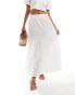 Vero Moda tiered maxi skirt co-ord in white