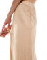 ASOS DESIGN co-ord textured wide leg trousers in stone