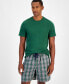 Men's Solid T-Shirt & Woven Plaid Boxer Set, Created for Macys