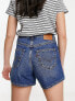 Levi's 80S mom shorts in dark wash blue