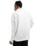 Reclaimed Vintage distressed long sleeve shirt in white with fraying detail