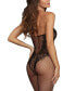 Fishnet Body Stocking Lingerie with Crotchless Teddy Design & Caged Neckline