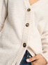 Selected Femme chuck on button through cardigan in cream