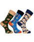 Love Sock Company Men's Aussie новинка роскошная экипаж носки для экипажа пучка с красочным с бесшовным дизайном ноги, упаковка из 3