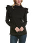 Luxe Always Ruffle Sweater Women's Black S