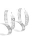 Women's x Baublebar Silver-Tone Las Vegas Raiders Large Cutout Hoop Earrings