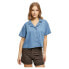 URBAN CLASSICS Resort Light Denim Short Sleeve Shirt