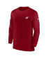 Men's Cardinal Arizona Cardinals Sideline Coach Performance Long Sleeve T-shirt