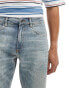 River Island tapered jeans in midwash blue