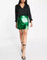 & Other Stories sequin mini skirt in green