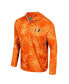 Men's Orange Miami Hurricanes Palms Printed Lightweight Quarter-Zip Hooded Top