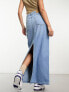 Cotton:On straight maxi skirt in light washed denim