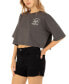 Juniors' Brooklyn Boyfriend Crop Tee