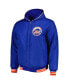 Men's Royal New York Mets Reversible Fleece Full-Snap Hoodie Jacket