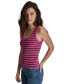 Women's Striped Ribbed Knit Tank Top