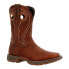 Durango Lady Rebel Embroidered Square Toe Cowboy Womens Brown Casual Boots DRD0