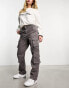 New Look double pocket slim leg cargo in grey