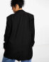 ASOS DESIGN Curve long line perfect blazer in black