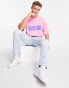 Versace Jeans Couture college t-shirt in pink