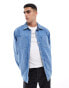 Levi's Bryant padded reversible denim overshirt jacket in light blue