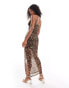 JDY mesh maxi dress in leopard print