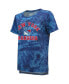 Women's Threads Blue New York Rangers Boyfriend Tie-Dye Tri-Blend T-shirt