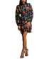 Women's Ruffled Floral Fit & Flare Dress