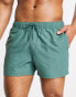 ASOS DESIGN 2 pack swim shorts in short length in dark green/purple SAVE