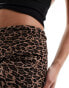 ASOS DESIGN fold over trousers in leopard print