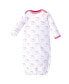 Baby Girls Baby Cotton Long-Sleeve Gowns 3pk Elephant Hearts, 0-6 Months