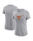 Women's Heather Gray Texas Longhorns Primetime Evergreen Logo T-Shirt