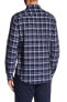 Theory 154135 Men's Rammy Checkered Slim Fit Shirt Long Sleeve Eclipse Sz. XXL