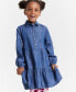 Girls Cotton Chambray Shirtdress, Created for Macy's