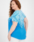 JM Collection Plus Size Scoop-Neck Short Sleeve Top, Created for Macy's