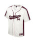 Men's Cream Distressed Morehouse Maroon Tigers Ruth Button-Up Baseball Jersey