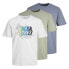 JACK & JONES Map Summer Logo short sleeve T-shirt 3 units