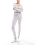 Boux Avenue heart print wrap top and legging set in grey