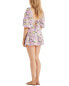 Rumer Lilac Floral Linen Mini Dress Women's Purple L