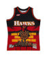 Men's x Tats Cru Black Atlanta Hawks Hardwood Classics Fashion Jersey