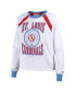 Women's White Distressed St. Louis Cardinals Raglan Long Sleeve T-shirt